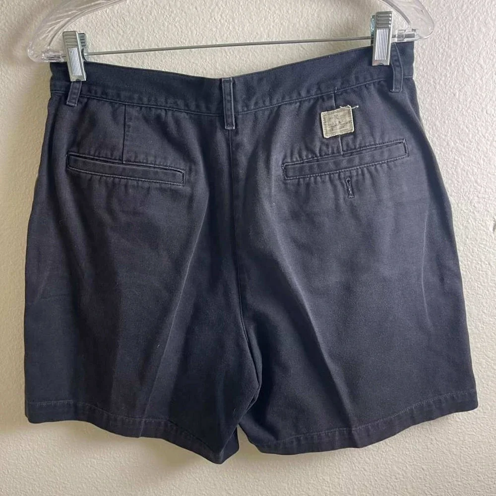 Lauren Ralph Lauren Black Cotton Chino Shorts Womens Size 8 Classic Preppy‎